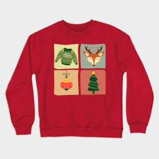 Joy Christmas Pattern | Christmas Ornament Crewneck Sweatshirt